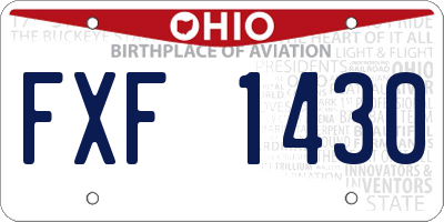 OH license plate FXF1430
