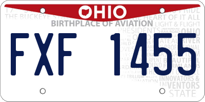 OH license plate FXF1455