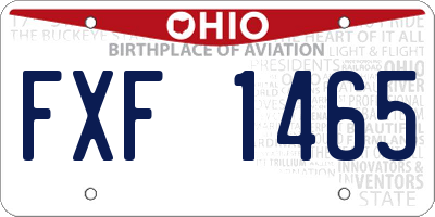 OH license plate FXF1465