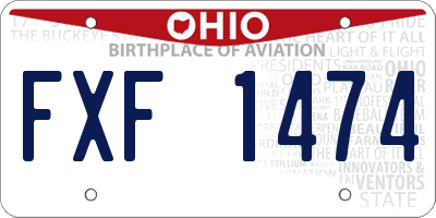 OH license plate FXF1474