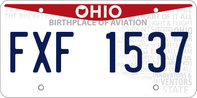 OH license plate FXF1537