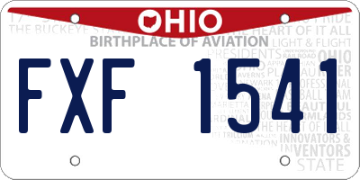 OH license plate FXF1541