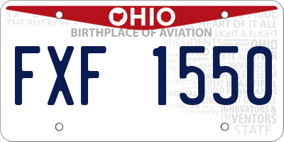 OH license plate FXF1550