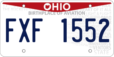 OH license plate FXF1552
