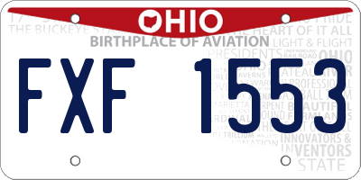 OH license plate FXF1553