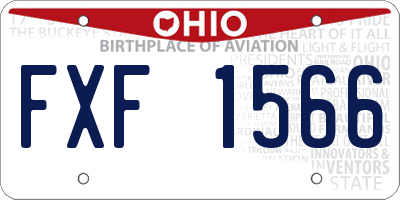 OH license plate FXF1566