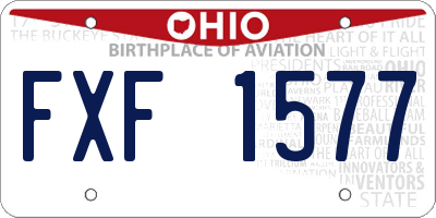 OH license plate FXF1577