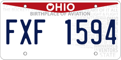 OH license plate FXF1594