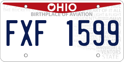 OH license plate FXF1599