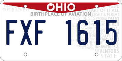 OH license plate FXF1615