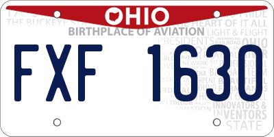 OH license plate FXF1630