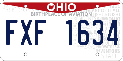 OH license plate FXF1634