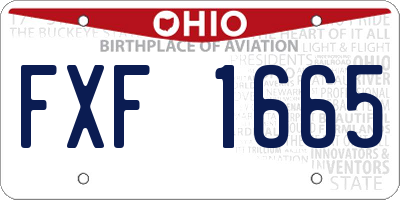 OH license plate FXF1665