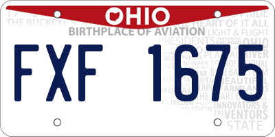 OH license plate FXF1675