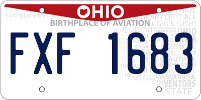 OH license plate FXF1683