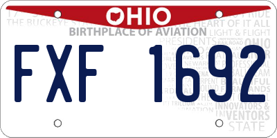 OH license plate FXF1692