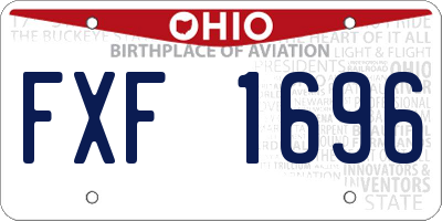 OH license plate FXF1696