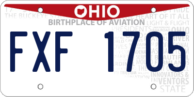 OH license plate FXF1705