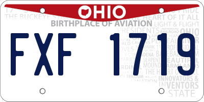 OH license plate FXF1719