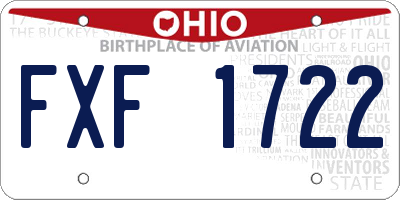 OH license plate FXF1722
