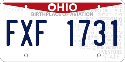 OH license plate FXF1731