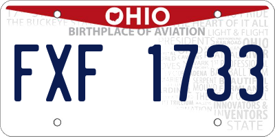 OH license plate FXF1733