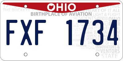 OH license plate FXF1734