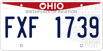 OH license plate FXF1739