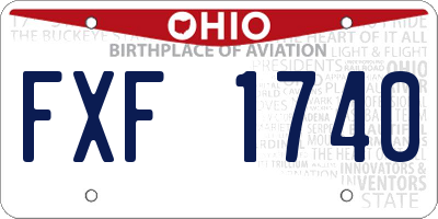 OH license plate FXF1740