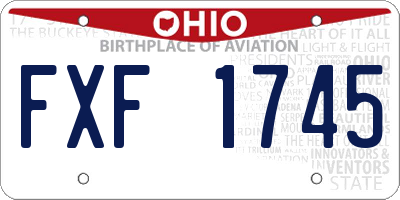 OH license plate FXF1745