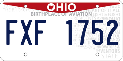 OH license plate FXF1752