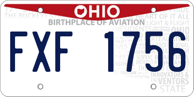 OH license plate FXF1756