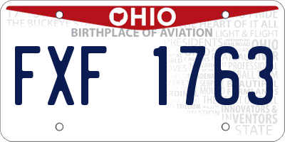 OH license plate FXF1763