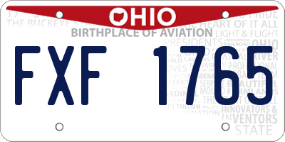 OH license plate FXF1765
