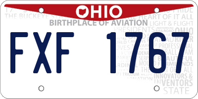 OH license plate FXF1767