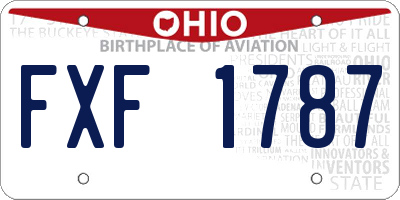 OH license plate FXF1787