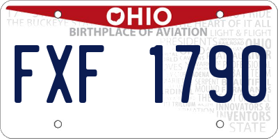 OH license plate FXF1790