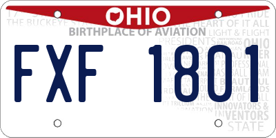 OH license plate FXF1801