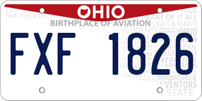 OH license plate FXF1826