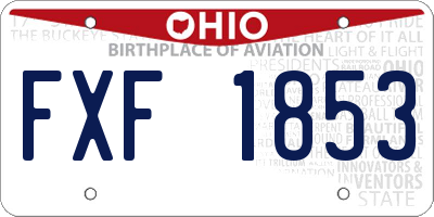 OH license plate FXF1853
