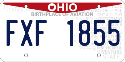 OH license plate FXF1855