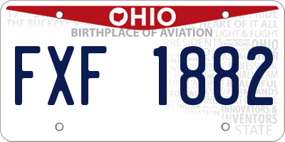 OH license plate FXF1882