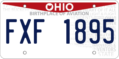 OH license plate FXF1895