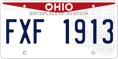 OH license plate FXF1913