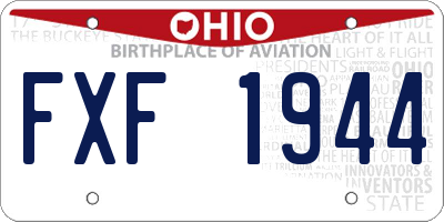 OH license plate FXF1944