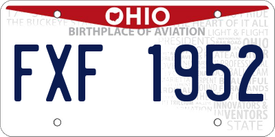 OH license plate FXF1952