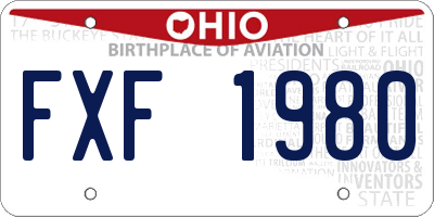 OH license plate FXF1980