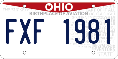 OH license plate FXF1981