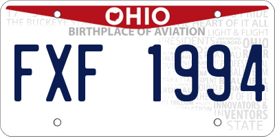 OH license plate FXF1994
