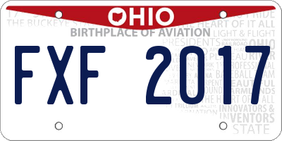 OH license plate FXF2017
